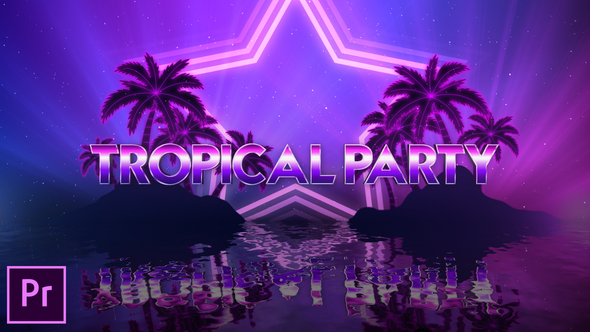 Tropical Island Party Opener - Premiere Pro Premiere Pro template preview