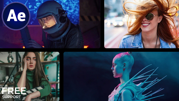 Multiscreen Slideshow Video Displays template preview