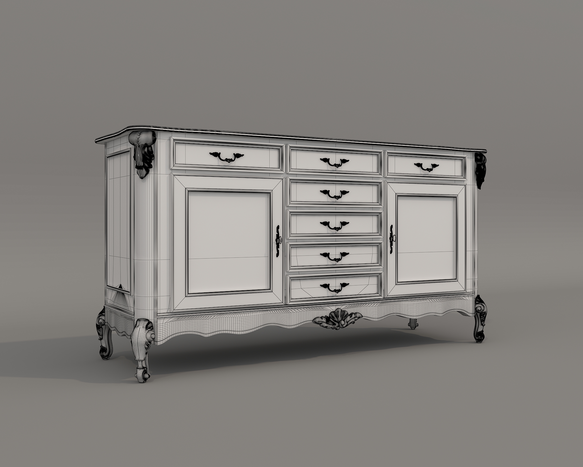 【送料無料】European Antique 3D Cabinet 送料無料】European Antique 3D Cabinet