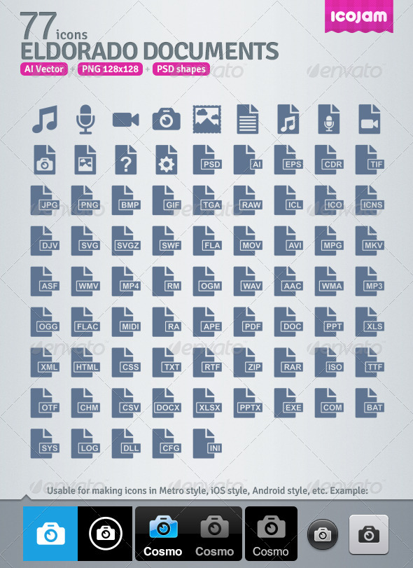 77 AI and PSD Documents strict Icons - Business Icons