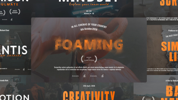 Utopia Cinematic Titles Titles template preview