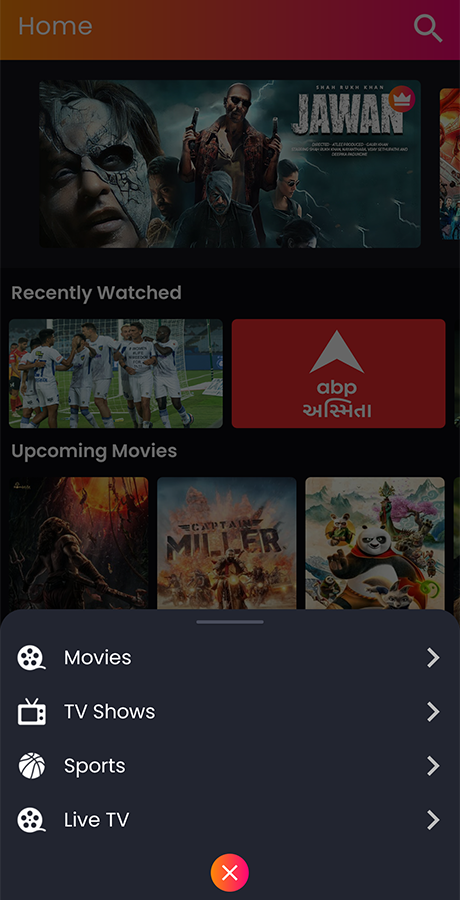 Video Streaming Android App (TV Shows, Movies, Sports, Videos Streaming ...