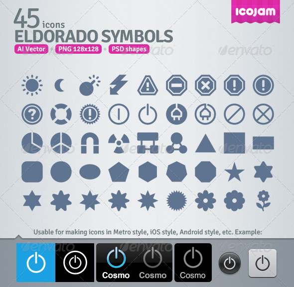 45 AI and PSD Symbols strict Icons - Media Icons