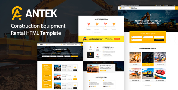 Antek - Construction Equipment Rental HTML by Templines | ThemeForest