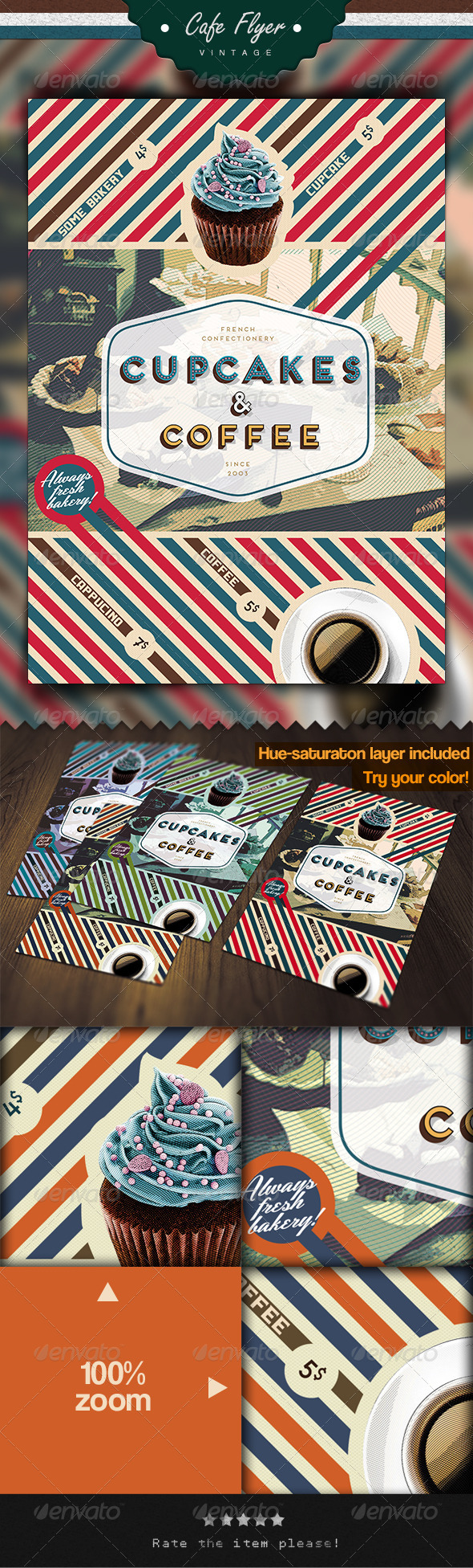Coffee & Cupcake Flyer - Restaurant Flyers
