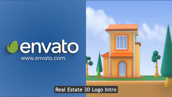 Real Estate 3D Logo Reveal Logo Stings template preview