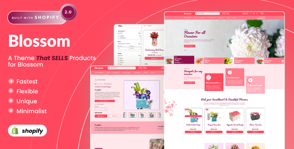 Blossom - Flower Shop and Florist shopify 2.0 Theme