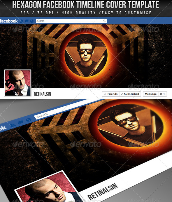 Hexagon Facebook Timeline Cover - Facebook Timeline Covers Social Media