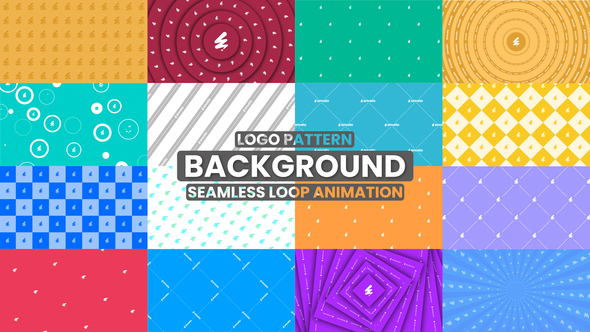 Logo Pattern Background Loop Animation Elements template preview