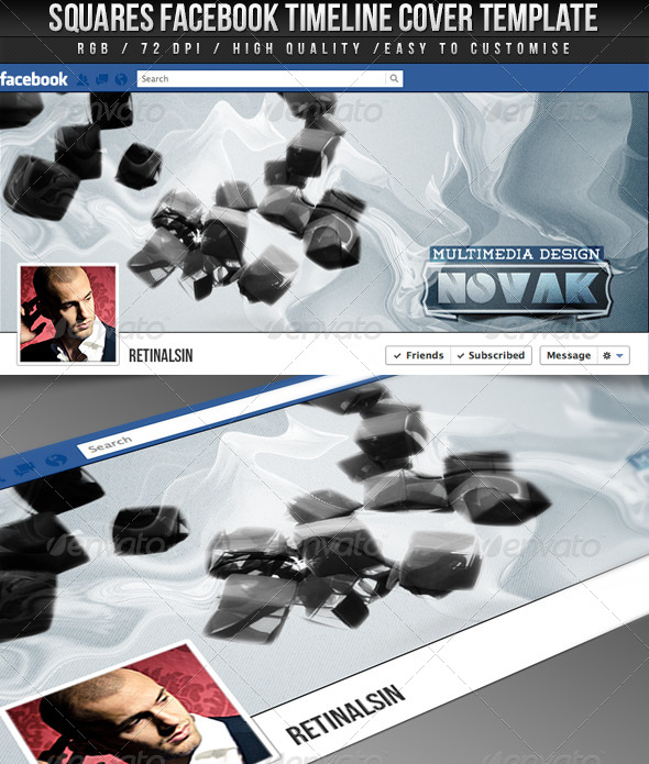 Squares FB Timeline Cover - Facebook Timeline Covers Social Media