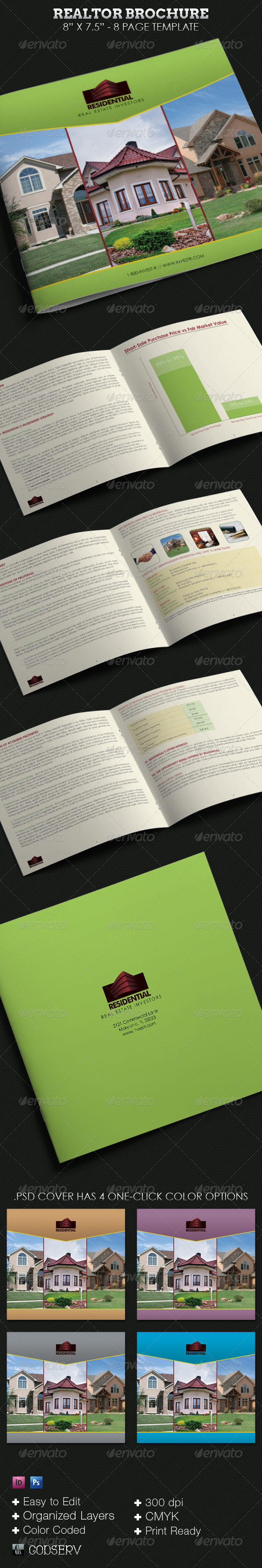 Real Estate Brochure Square Template - Corporate Brochures