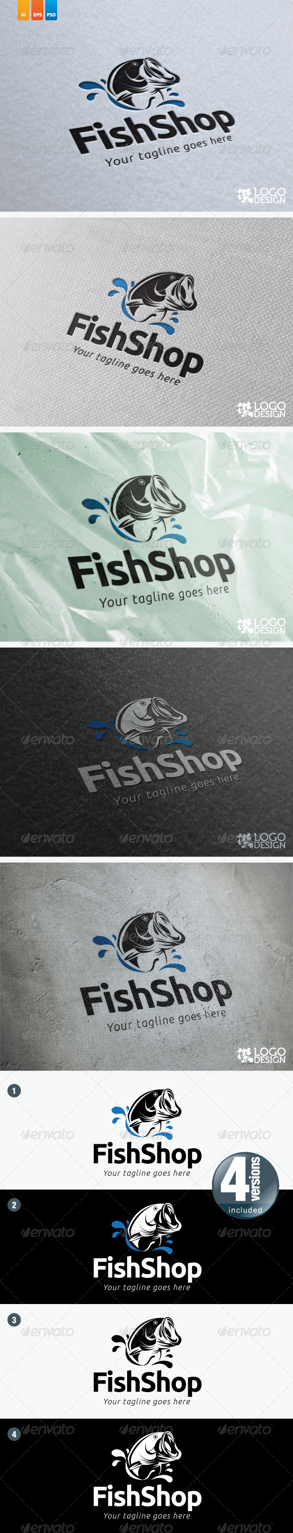 Fish Shop - Animals Logo Templates