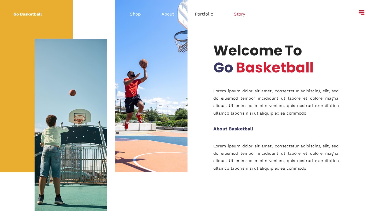Go Basketball - Basketball Powerpoint Templates, Presentation Templates