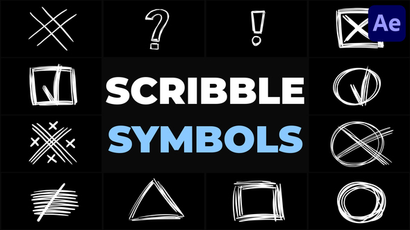 Scribble Symbols | After Effects Elements template preview