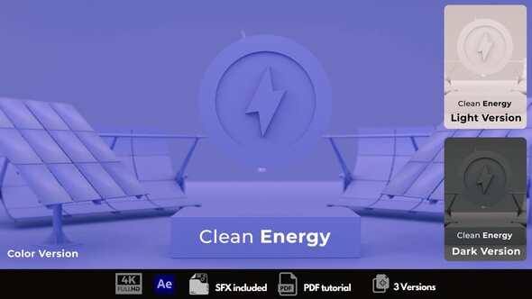 Clean Energy Logo Stings template preview
