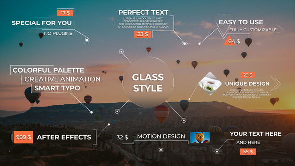 Call Outs - Glass Style Infographics template preview