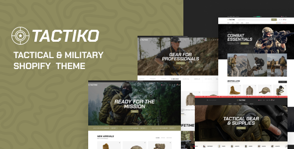 Tactiko – Tactical & Military Shopify Theme