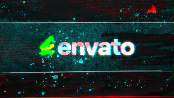 Texture Glitch Reveal Logo Logo Stings template preview