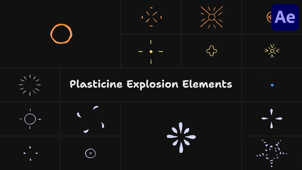 Plasticine Explosion Elements | After Effects Elements template preview
