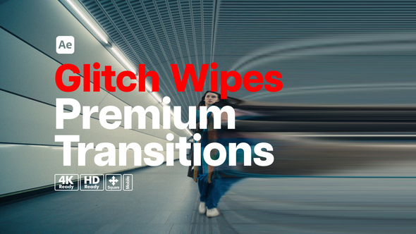 Premium Transitions Glitch Wipes Elements template preview