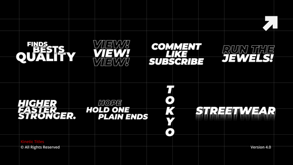 Kinetic Titles 4.0 | AE Titles template preview
