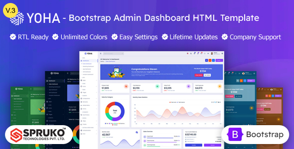 Yoha - Bootstrap HTML Dashboard Template