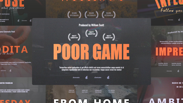 Monumental Cinematic Titles Titles template preview