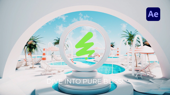 Poolside Paradise Logo Reveal Logo Stings template preview