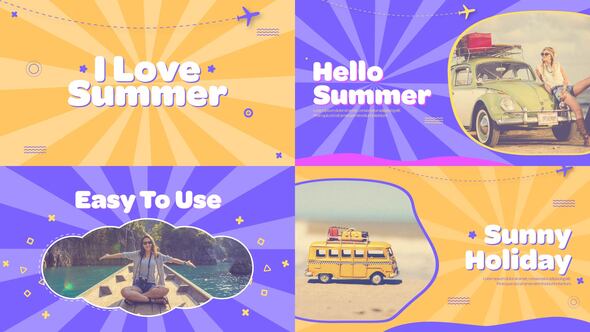 Colorful Summer Intro Openers template preview
