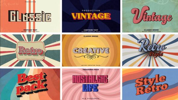 Retro Vintage Titles Titles template preview
