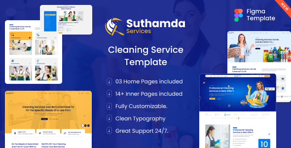 Suthamda - Cleaning Services Figma Template