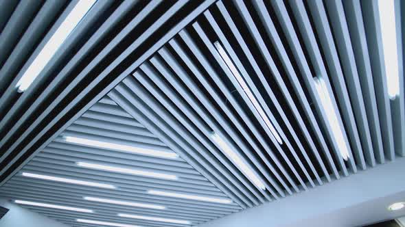 Ceiling lights custom designed for an office business building alt