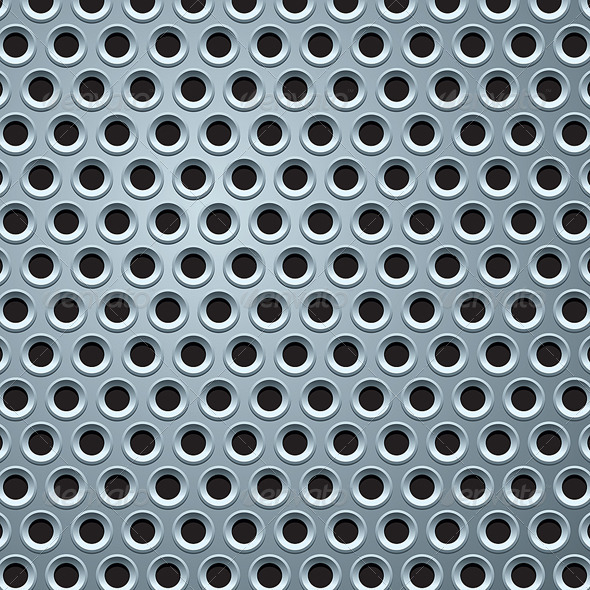 Perforated Metal Plate Seamless Pattern - Patterns Decorative