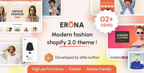 Erona – The Modern Fashion & Clothing Store Shopify 2.0 Theme