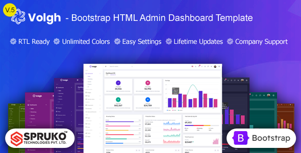 Volgh - HTML Template Bootstrap Admin Panel Dashboard