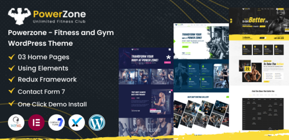 PowerZone – Fitness and Gym WordPress Theme