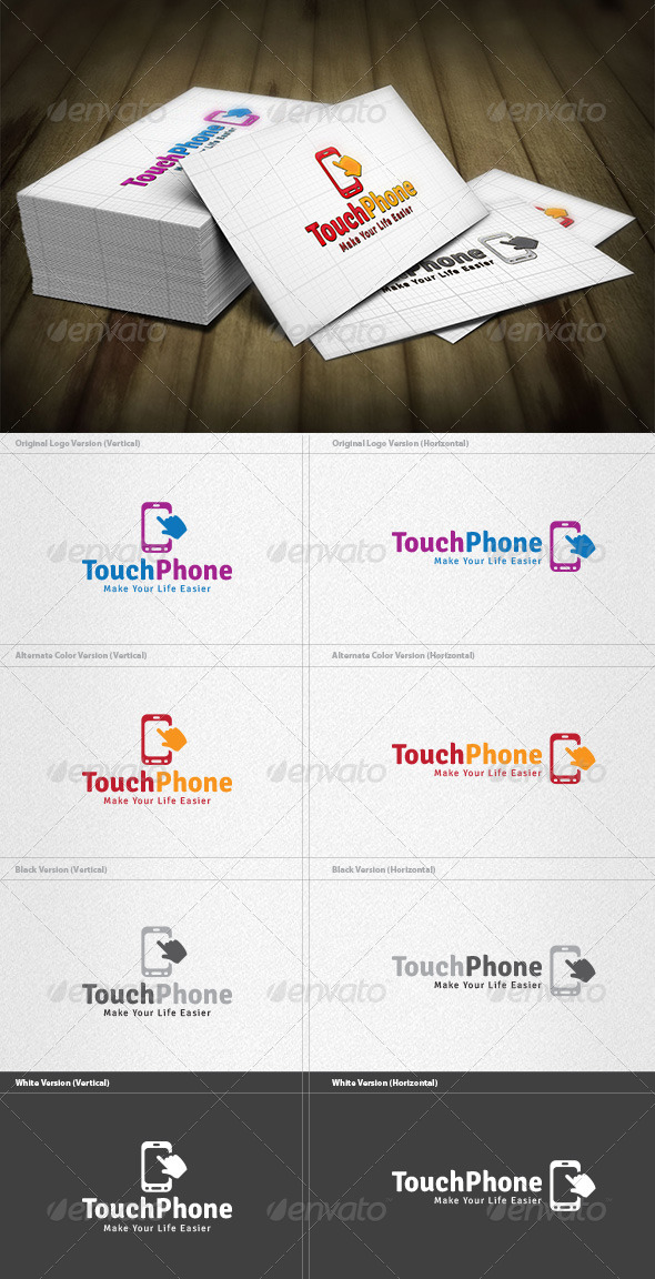 Touch Phone Logo - Symbols Logo Templates