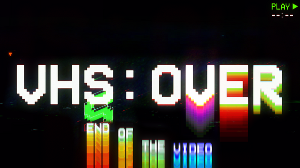 VHS 8-bit Glitch Titles Titles template preview