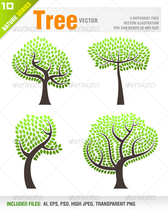 Vector Trees - Flowers & Plants Nature