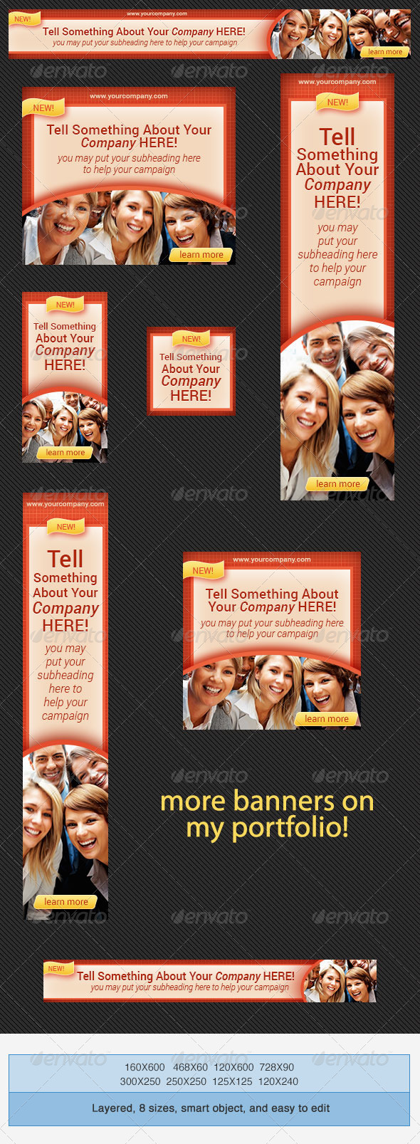 Corporate PSD Banner Ad Template 6 - Banners & Ads Web Elements