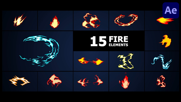 Fire Elements | After Effects Elements template preview