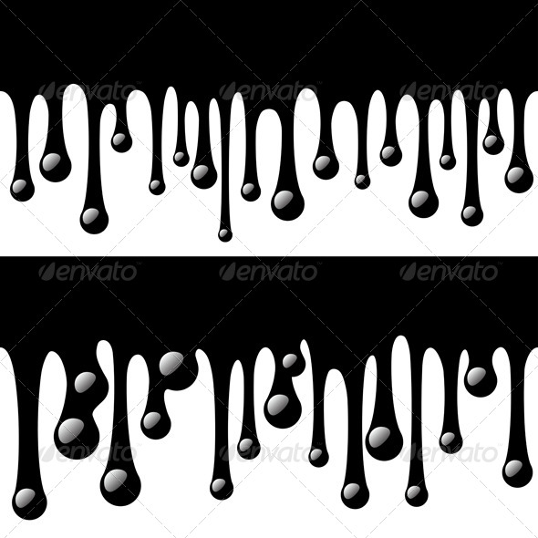Seamless Drips Border - Borders Decorative