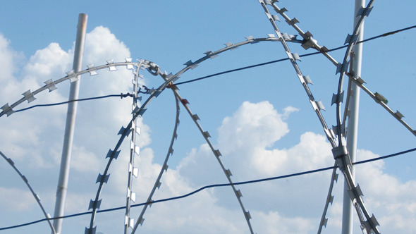 Sky Behind Barbed Wire 2