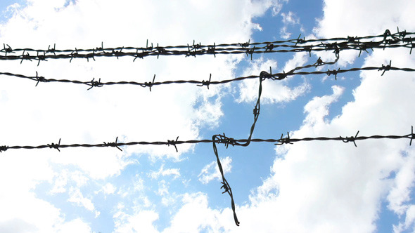 Sky Behind Barbed Wire 3