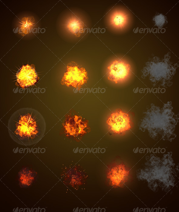 Explosions and Smoke Effects - Sprites Game Assets