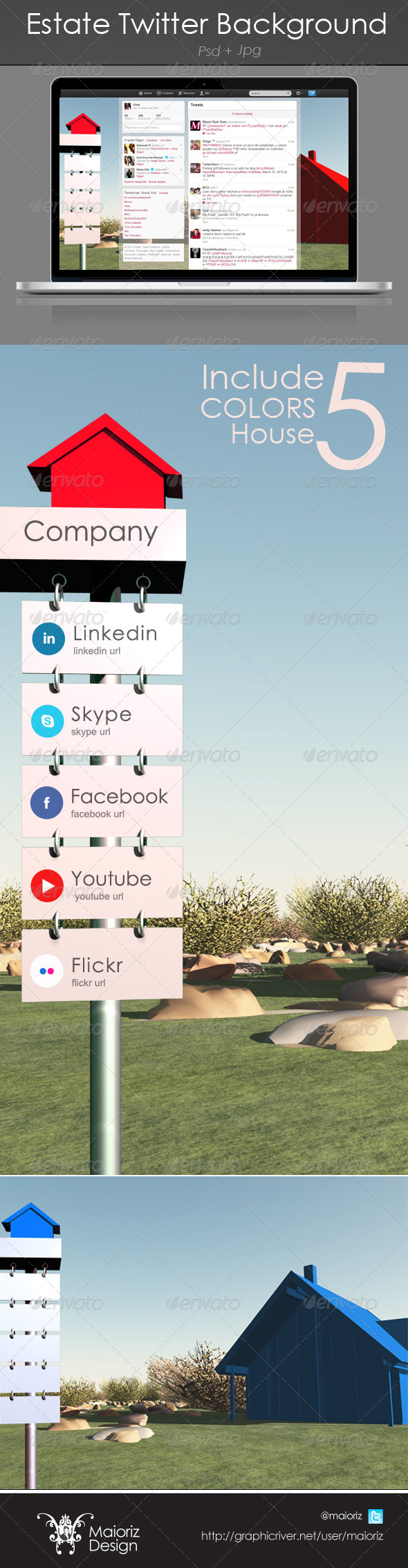 Real Estate Twitter Background - Twitter Social Media