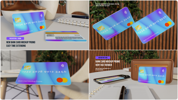 Bank Card Mockup Promo Product Promo template preview