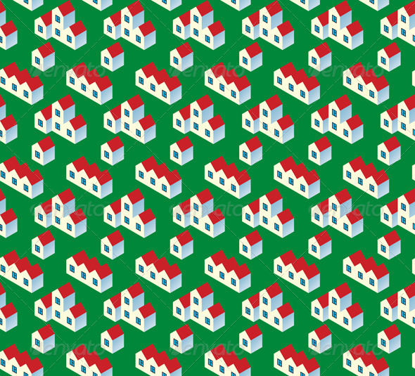 Real Estate Seamless Pattern - Patterns Decorative