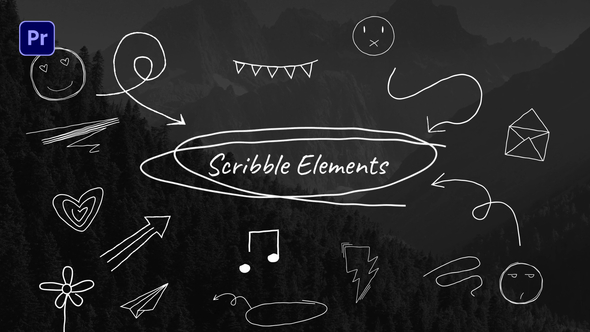 Scribble Elements Premiere Pro template preview
