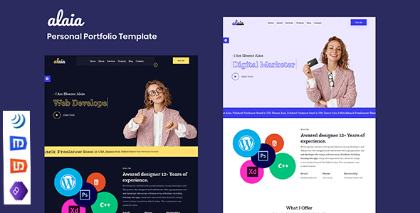 Alaia - Personal Portfolio Template